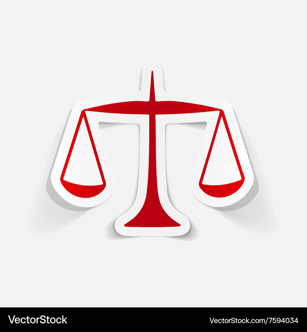 Realistic design element scales vector image