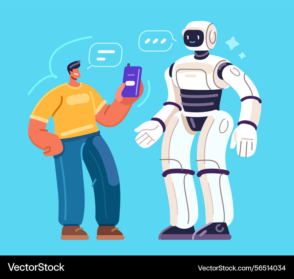 Robot assistant robotics engineering technologies Robot assistant robotics engineering technologies vector image