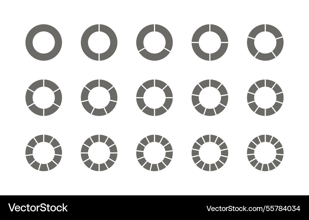Round structure graph circular chart pie diagram Round structure graph circular chart pie diagram vector image