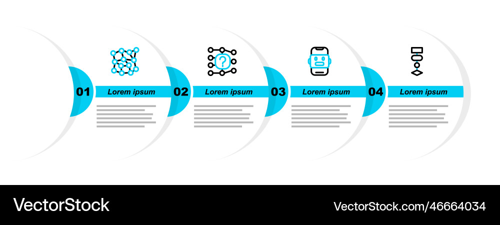 Set line algorithm chat bot neural network Set line algorithm chat bot neural network vector image