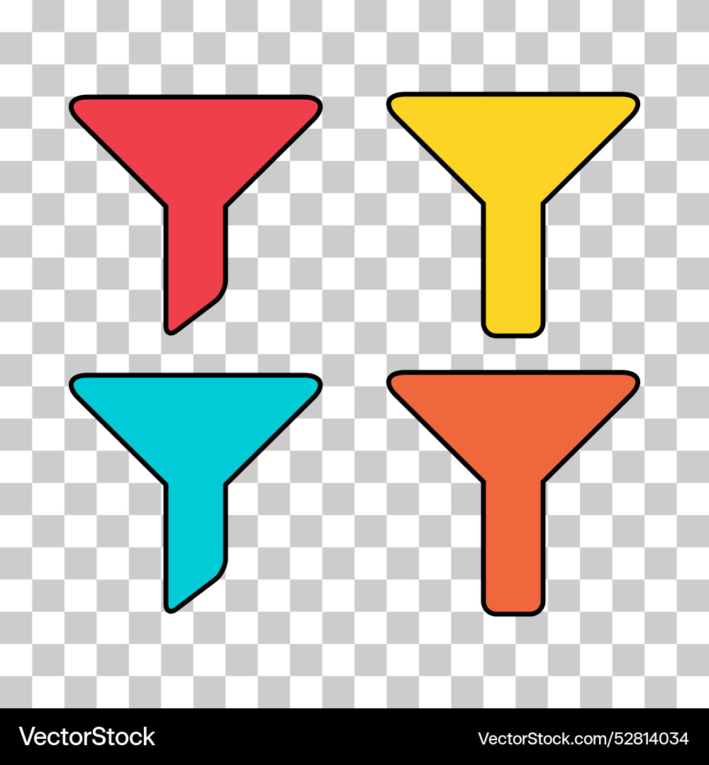 Set von Filter-Taste Web-Form-Icon Filterung Set von Filter-Taste Web-Form-Icon Filterung vektorbild