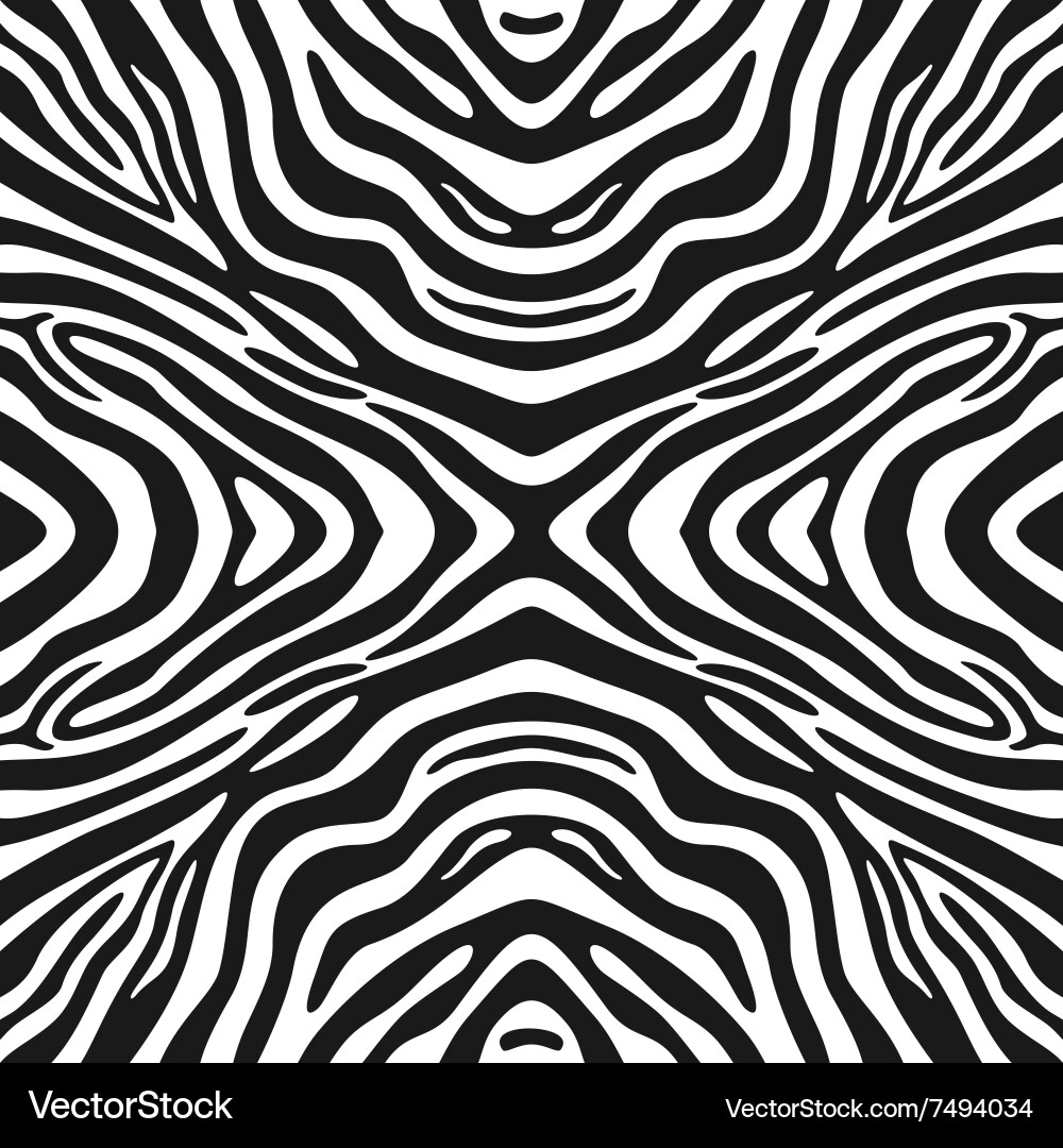 Zebra Stripes Pattern Vector Image