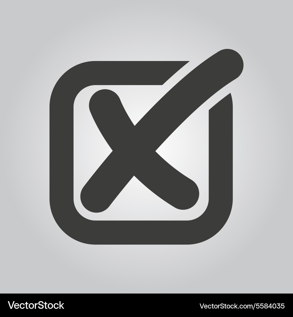 Überprüfen Sie Icon Checkmark und Checkbox keine Abstimmung vektorbild