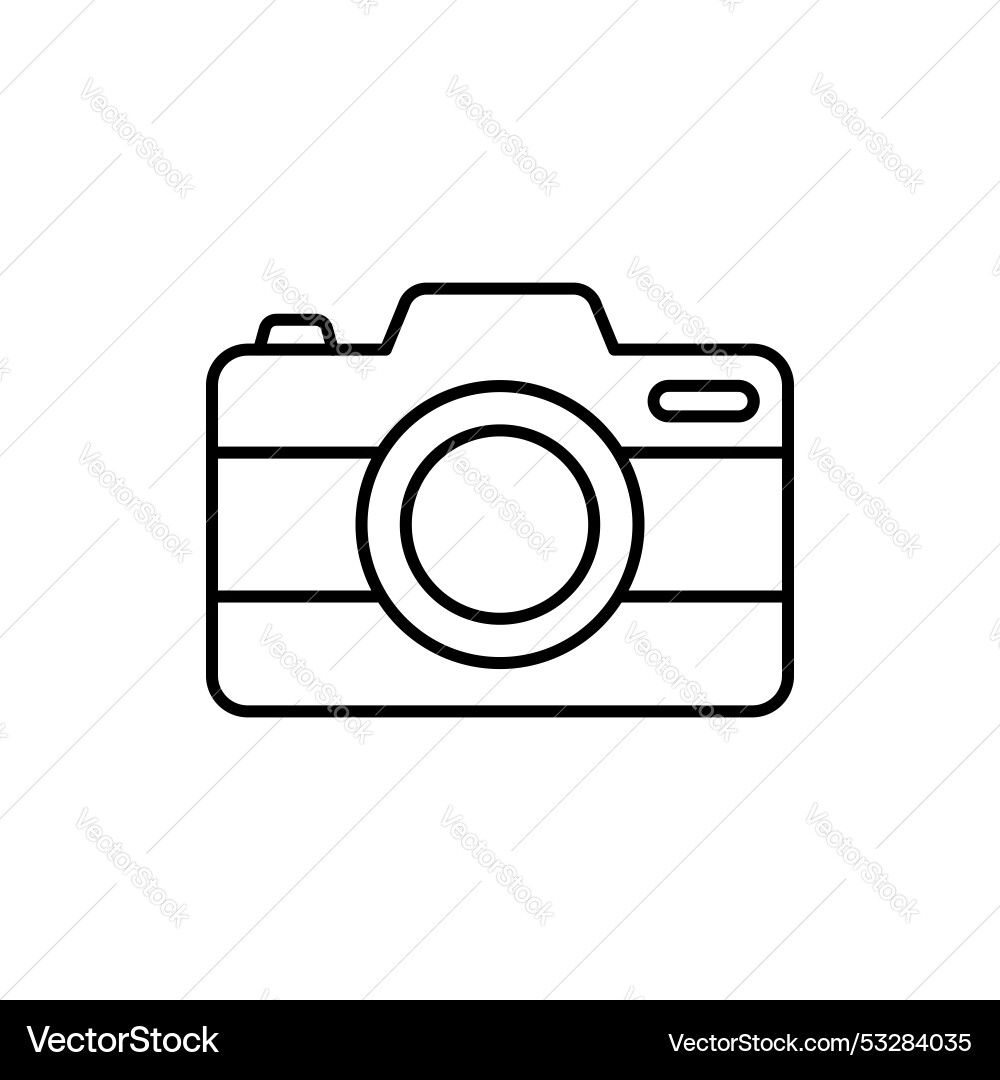 Camera icon outline style design isolated Camera icon outline style design isolated vector image