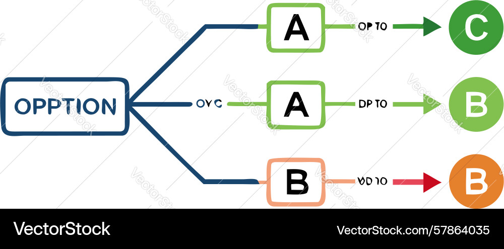 Complex flow diagram infographic multiple Vector Image