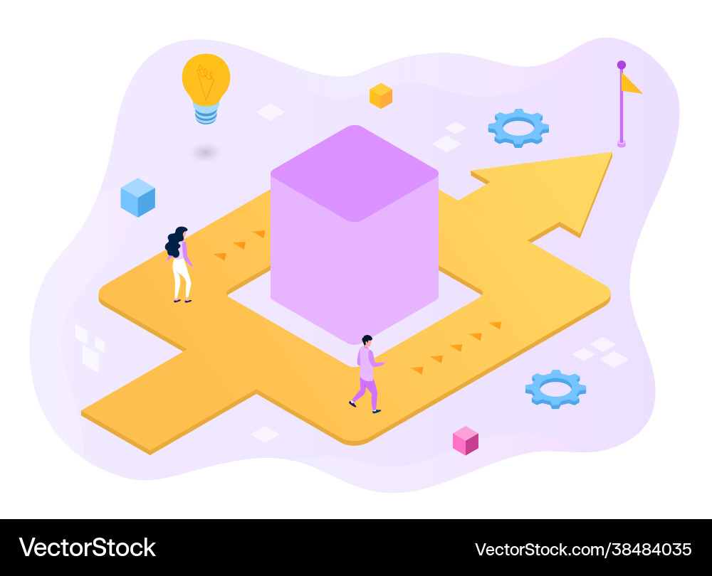 Concept solving business problems finding Concept solving business problems finding vector image