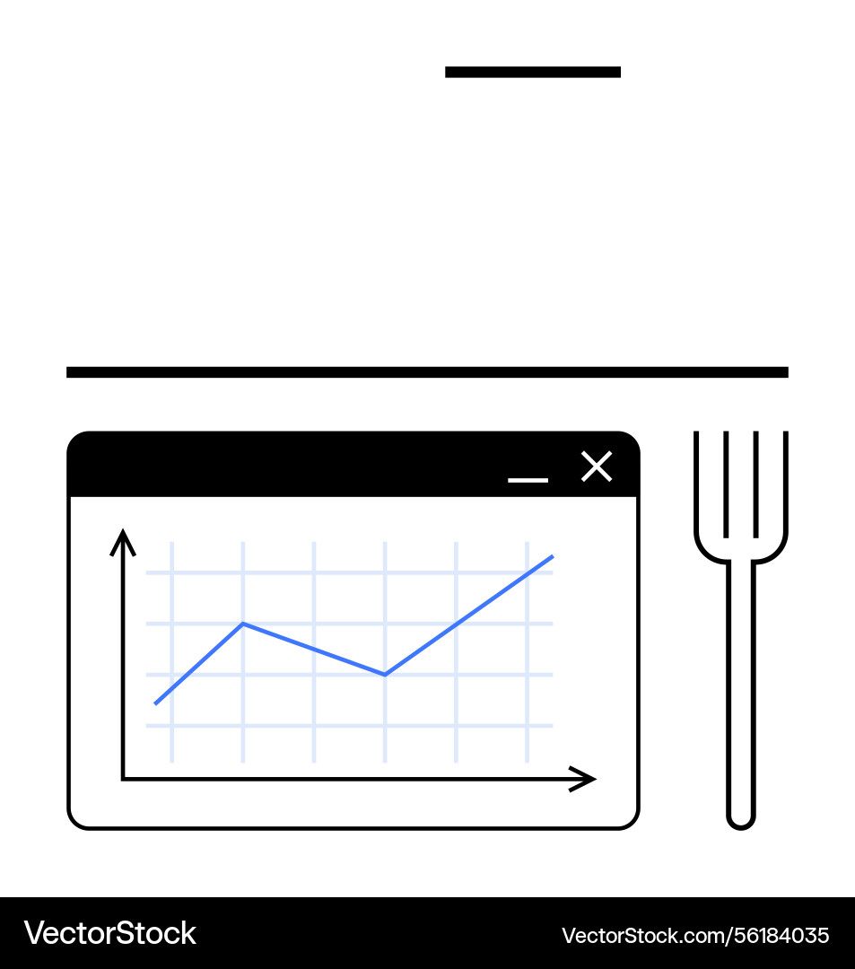 Digital analytics represented as a chart displayed Digital analytics represented as a chart displayed vector image