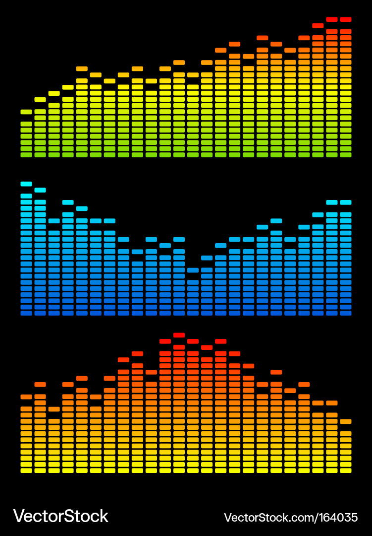 Digital Equalizer Waveform vector image
