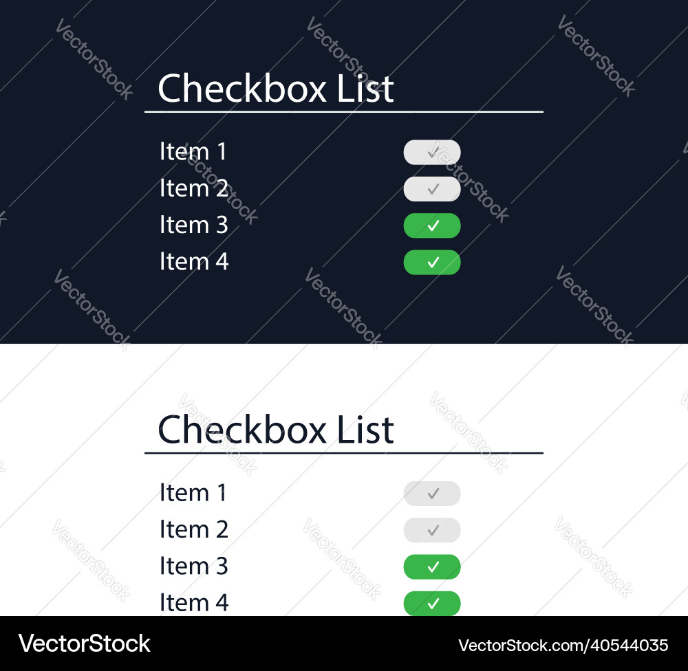Ein Checkbox-Formular für die Website-Benutzeroberfläche Ein Checkbox-Formular für die Website-Benutzeroberfläche vektorbild