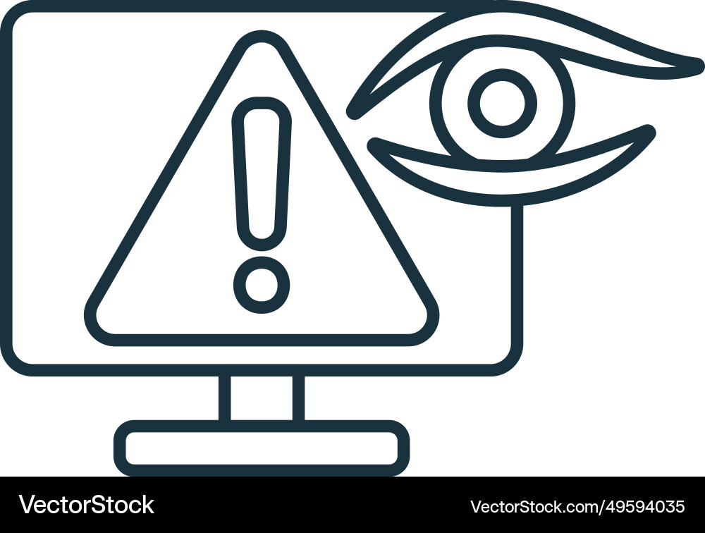 Error monitoring icon monochrome simple sign from Error monitoring icon monochrome simple sign from vector image