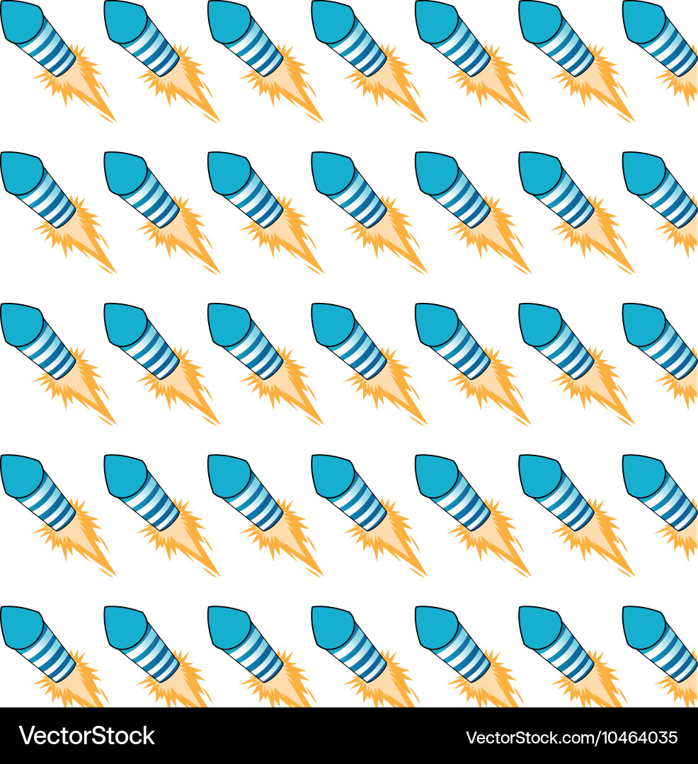 Flying firecracker pattern background Vector Image