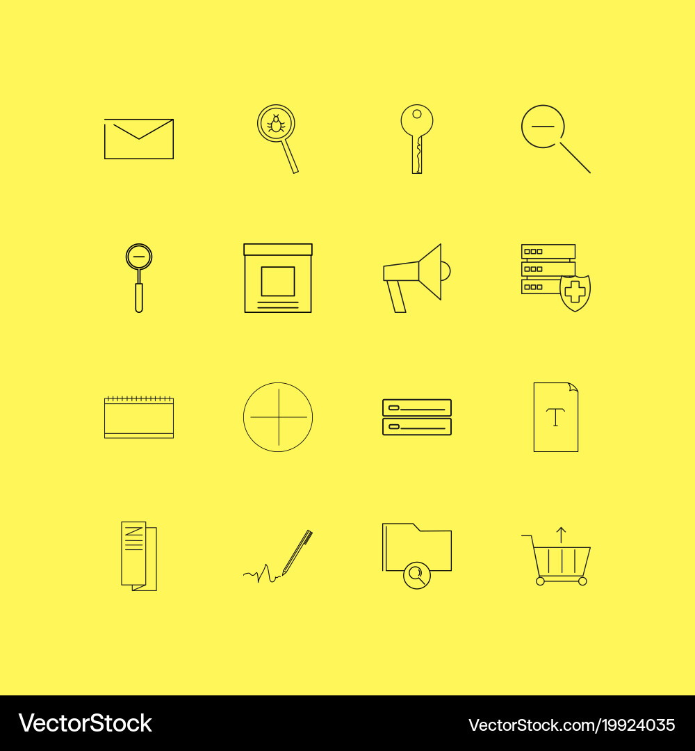 Internet of things linear icon set simple outline vector image