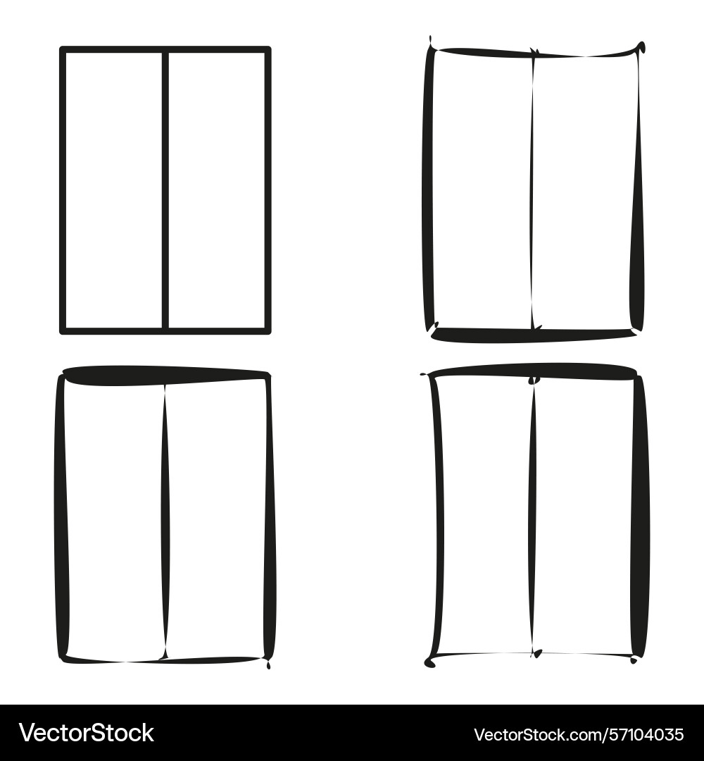 Leere Rahmenform Fenstergitterfigur rechteckig Leere Rahmenform Fenstergitterfigur rechteckig vektorbild