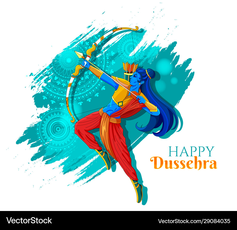 Lord rama with arrow killing Lord rama with arrow killing vector image