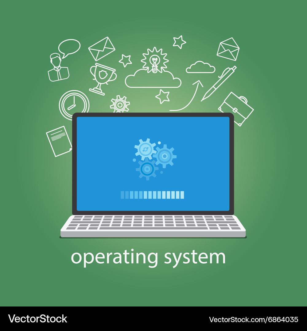 Operating System Technology vector image