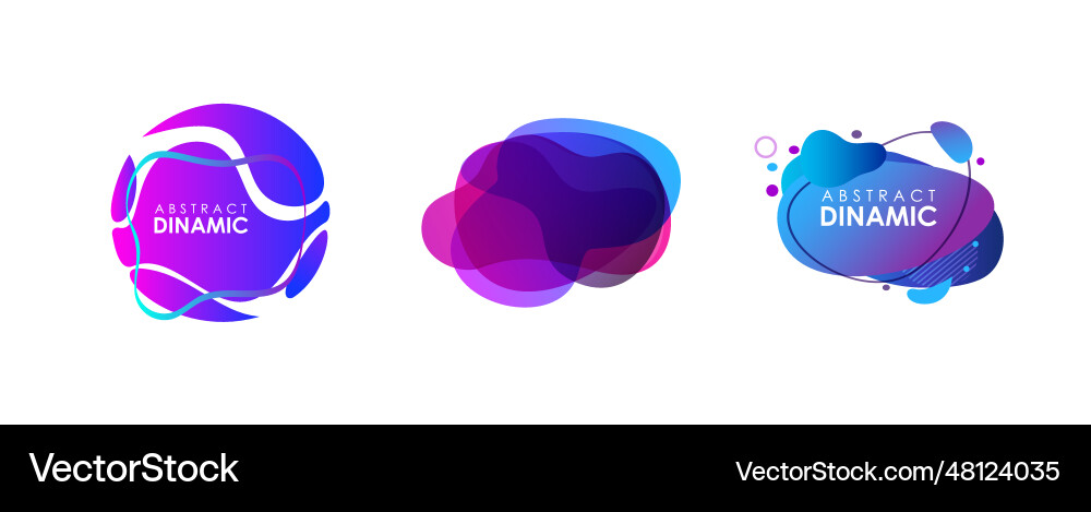 Set of abstract modern dynamic graphic elements Set of abstract modern dynamic graphic elements vector image