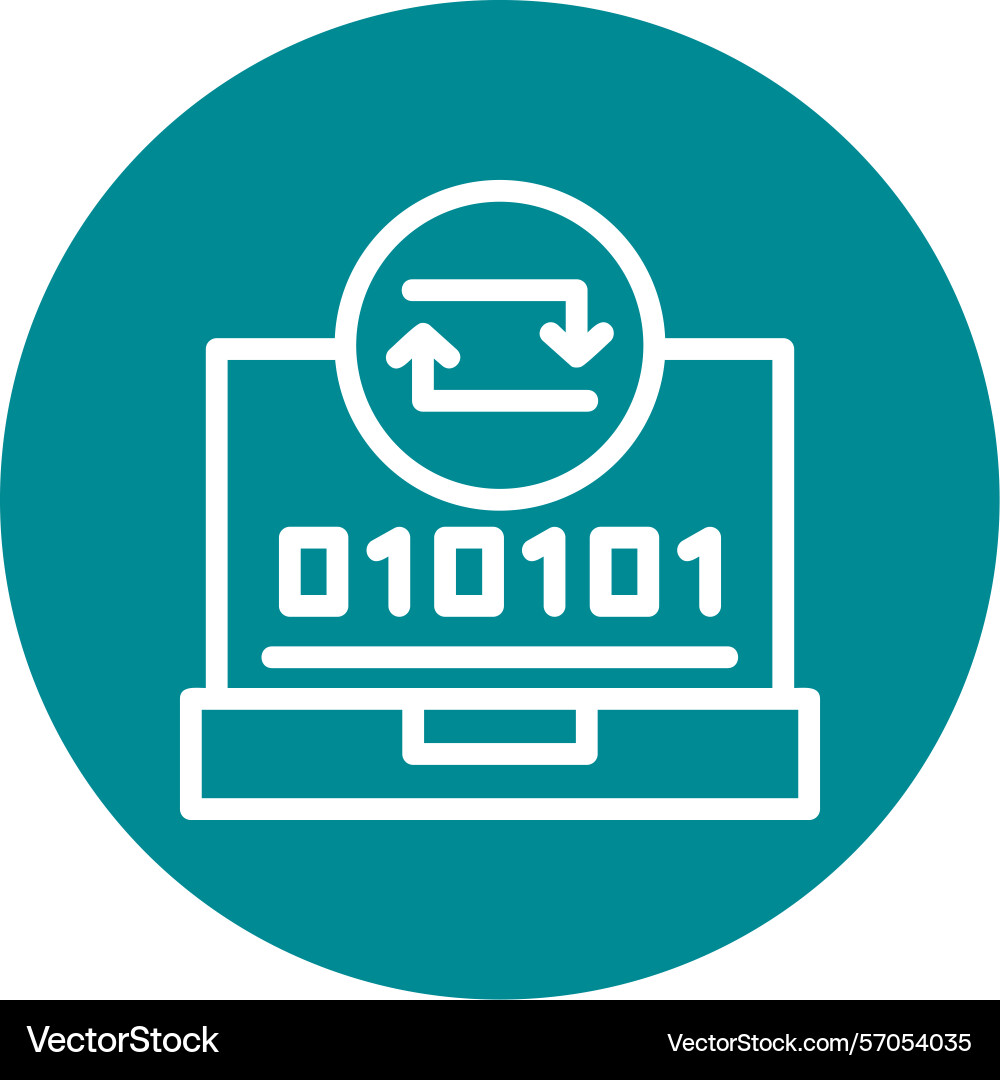 Swift sync line circle style icon design Vector Image