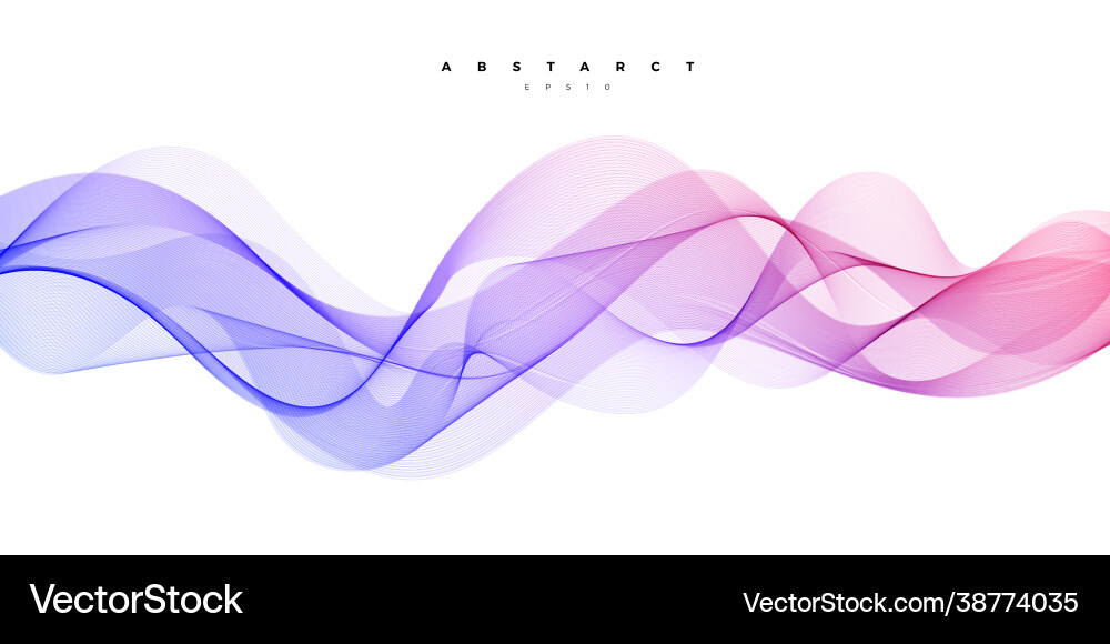 Wave element with abstract violet lines Vector Image