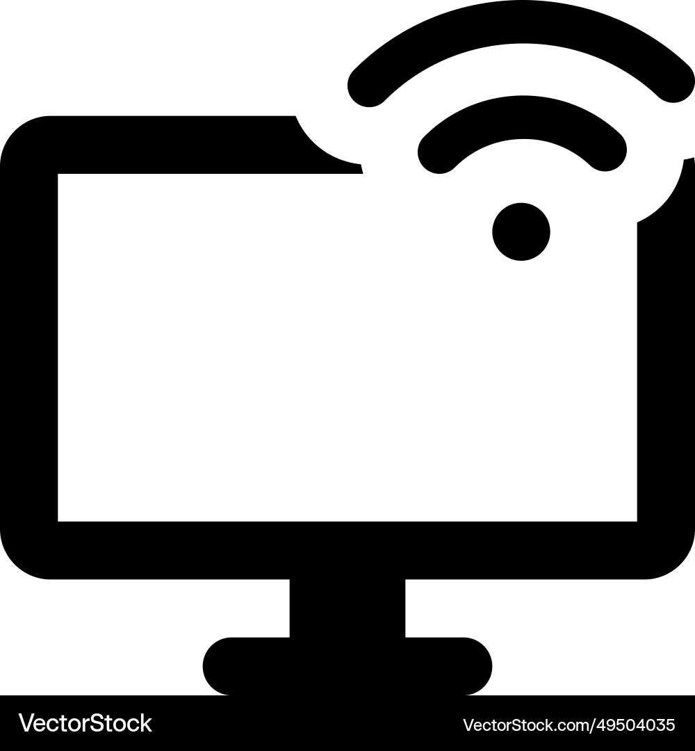 Wireless internet connection for desktop vector image