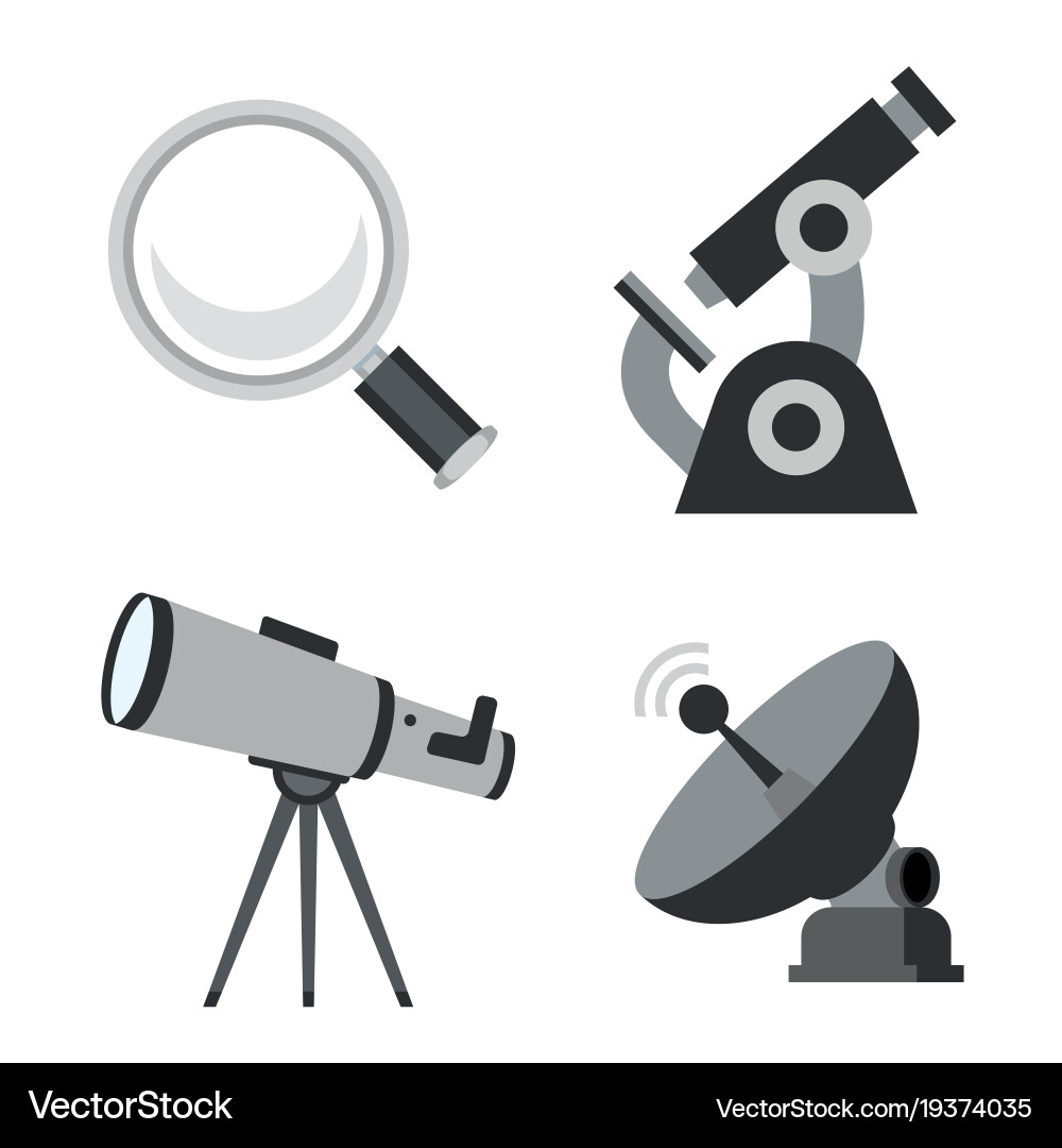 Zoom tool search science microscope icon Vector Image