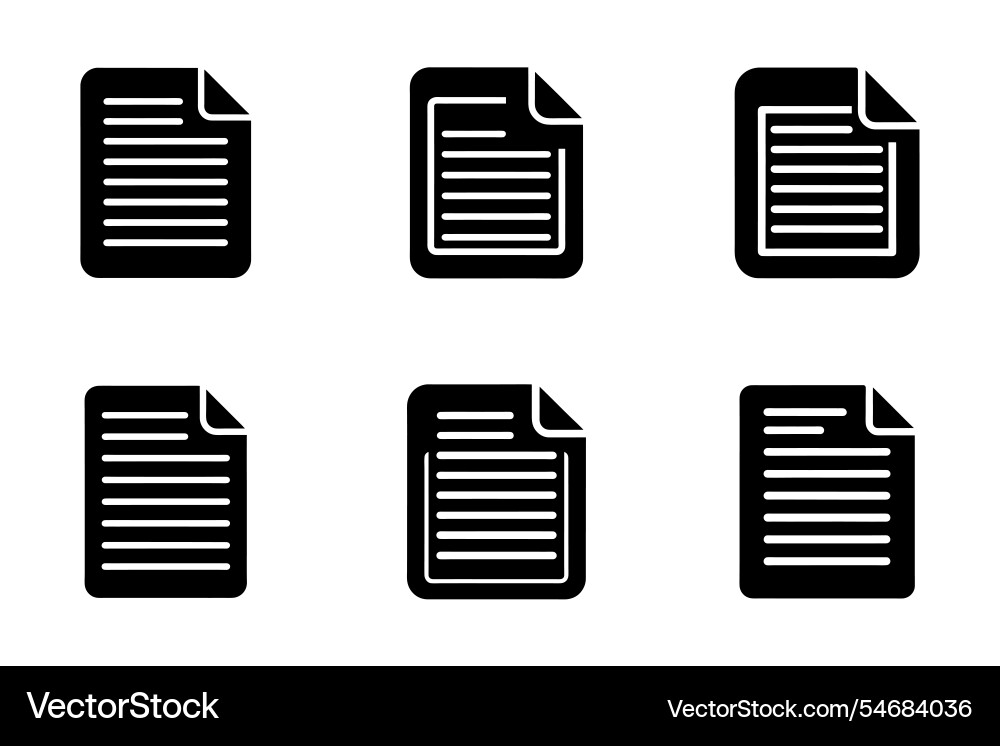 Art style document icon bundle set design Art style document icon bundle set design vector image