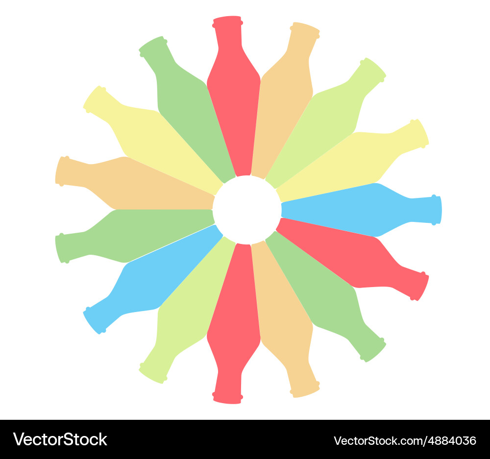 Background with bottles vector image