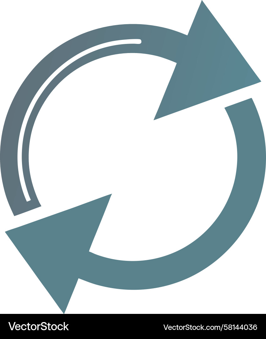 Circular Refresh Icon - Reload Arrows Vector Image