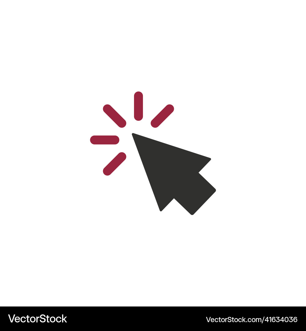 Click icon cursor sign clicking arrow mouse Click icon cursor sign clicking arrow mouse vector image