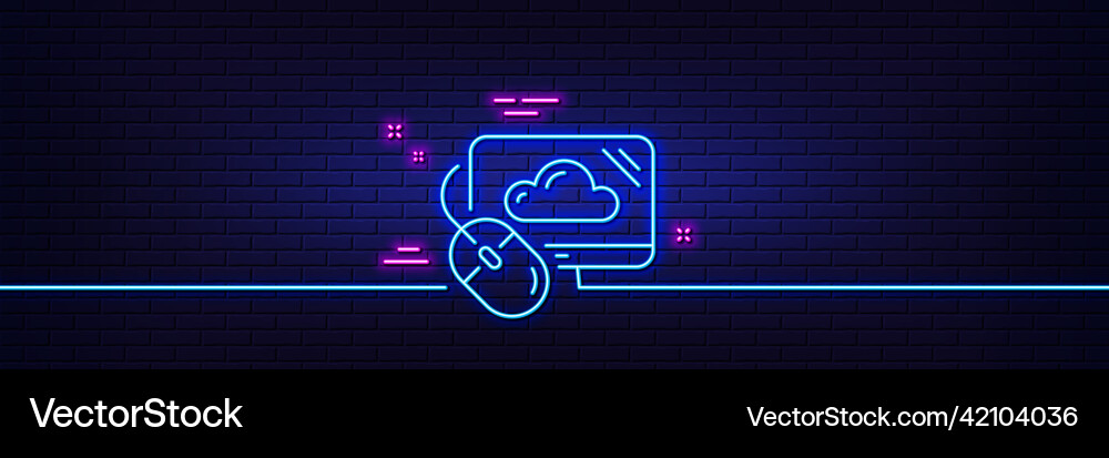 Cloud computing line icon internet data storage Cloud computing line icon internet data storage vector image