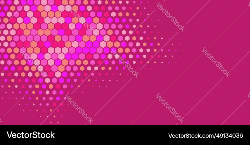 Geometric abstract hexagon multi color background vector image