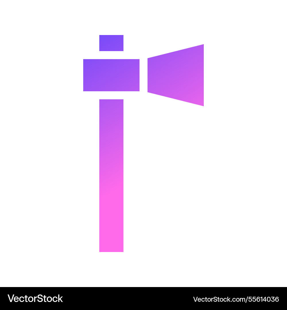 Gradient axe icon for design vector image
