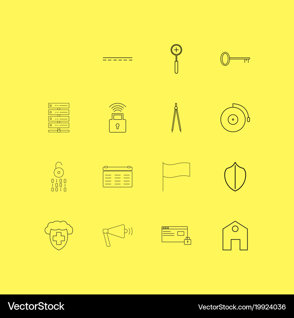 Internet of things linear icon set simple outline Vector Image