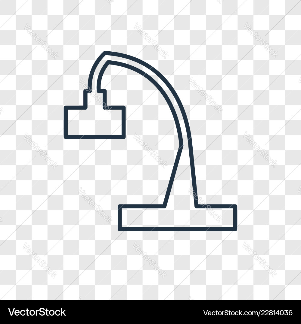 Lamp concept linear icon isolated on transparent Lamp concept linear icon isolated on transparent vector image