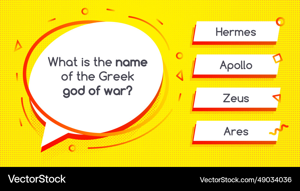 Quiz game menu template speech bubble Vector Image