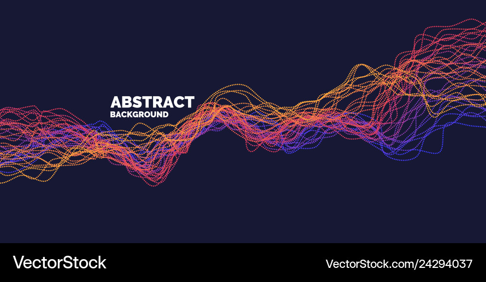 Abstract background with dynamic waves Vector Image
