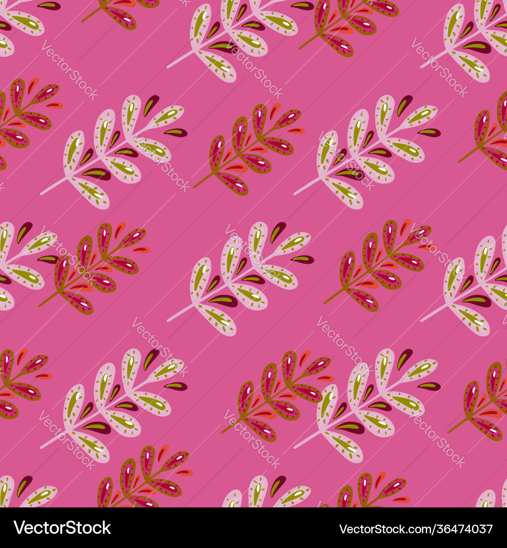 Abstract botanic seamless pattern with leaf Abstract botanic seamless pattern with leaf Vector Image