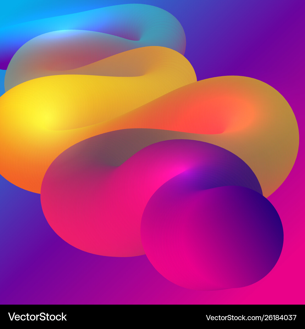 Abstract design background with 3d style flowing Vector Image