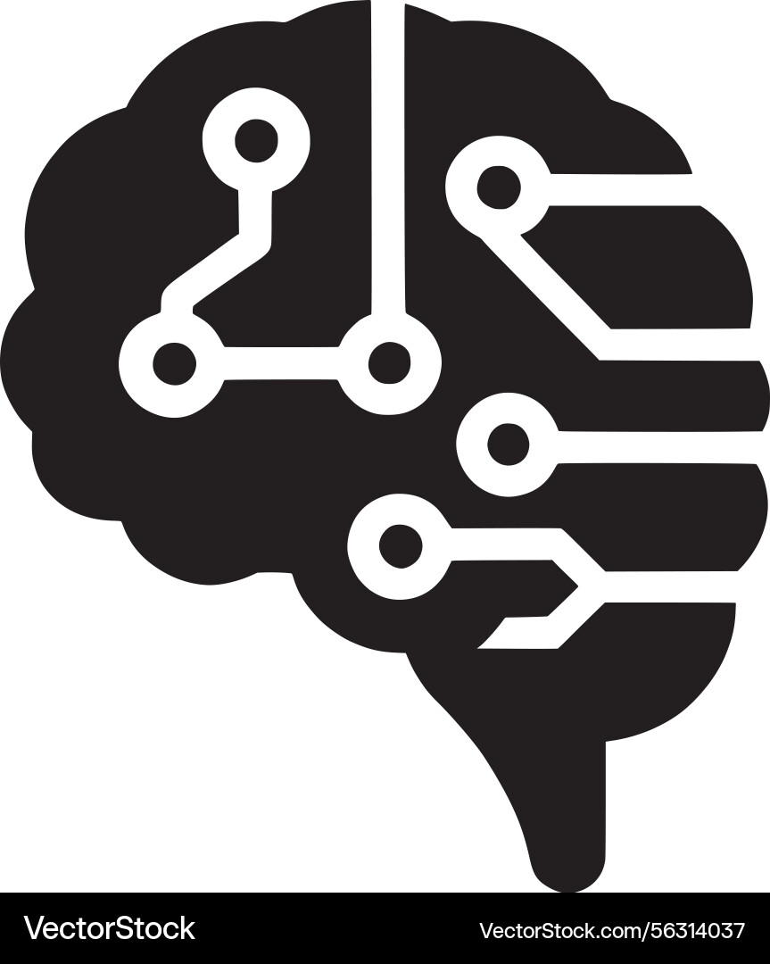 Ai brain technology concept artificial Royalty Free Vector