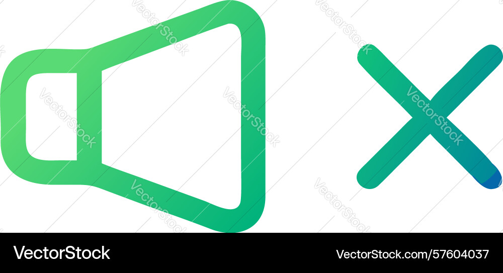 Audio output off speaker mute icon design vector image