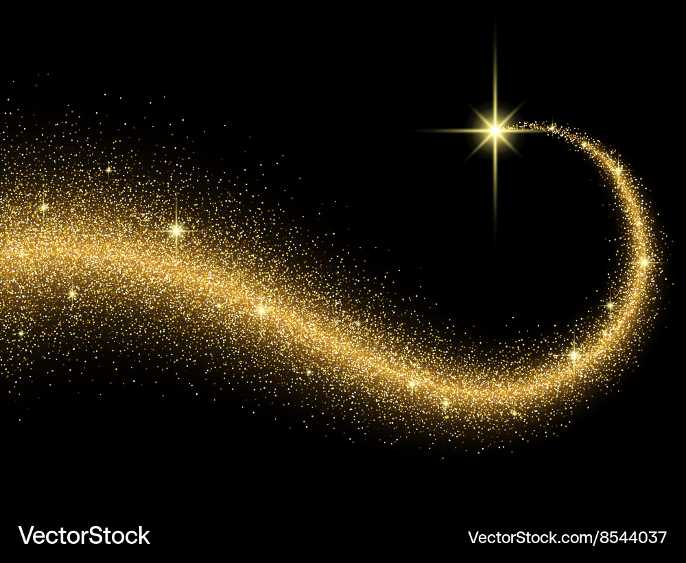 Background with shining comet vector image