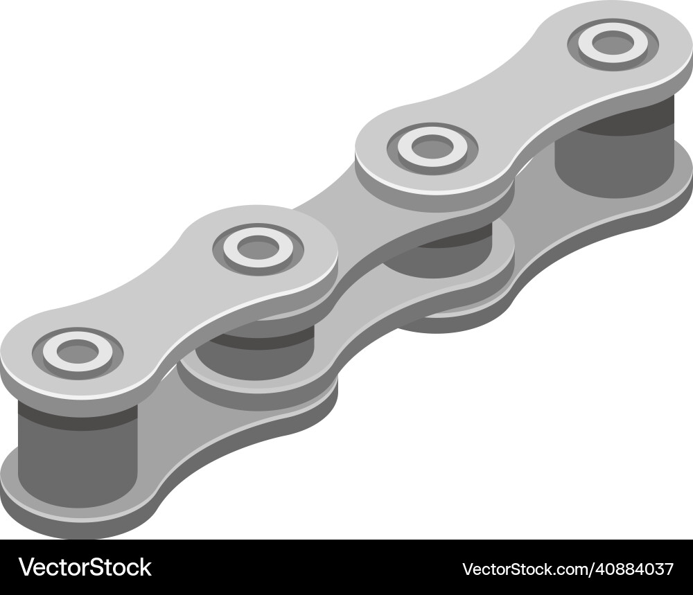 Bicycle chain segment composition vector image