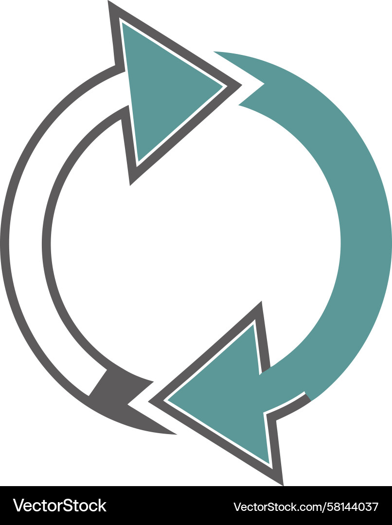 Circular Refresh Arrows Vector Image