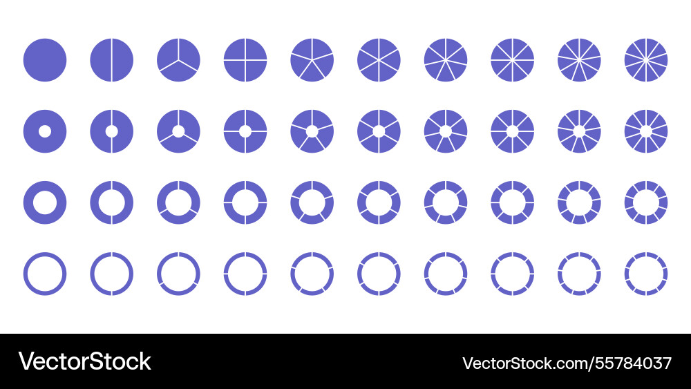 Circular structure chart ring graph divided Circular structure chart ring graph divided vector image