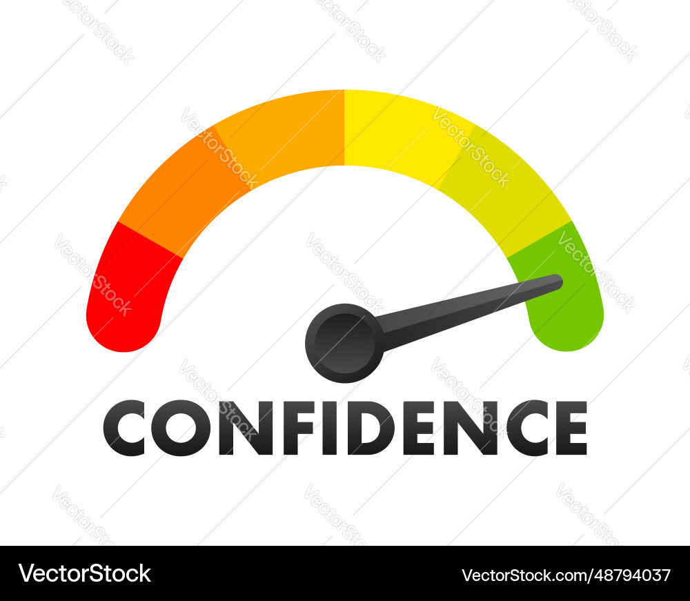 Confidence Level Meter - Scale Graphic vector image
