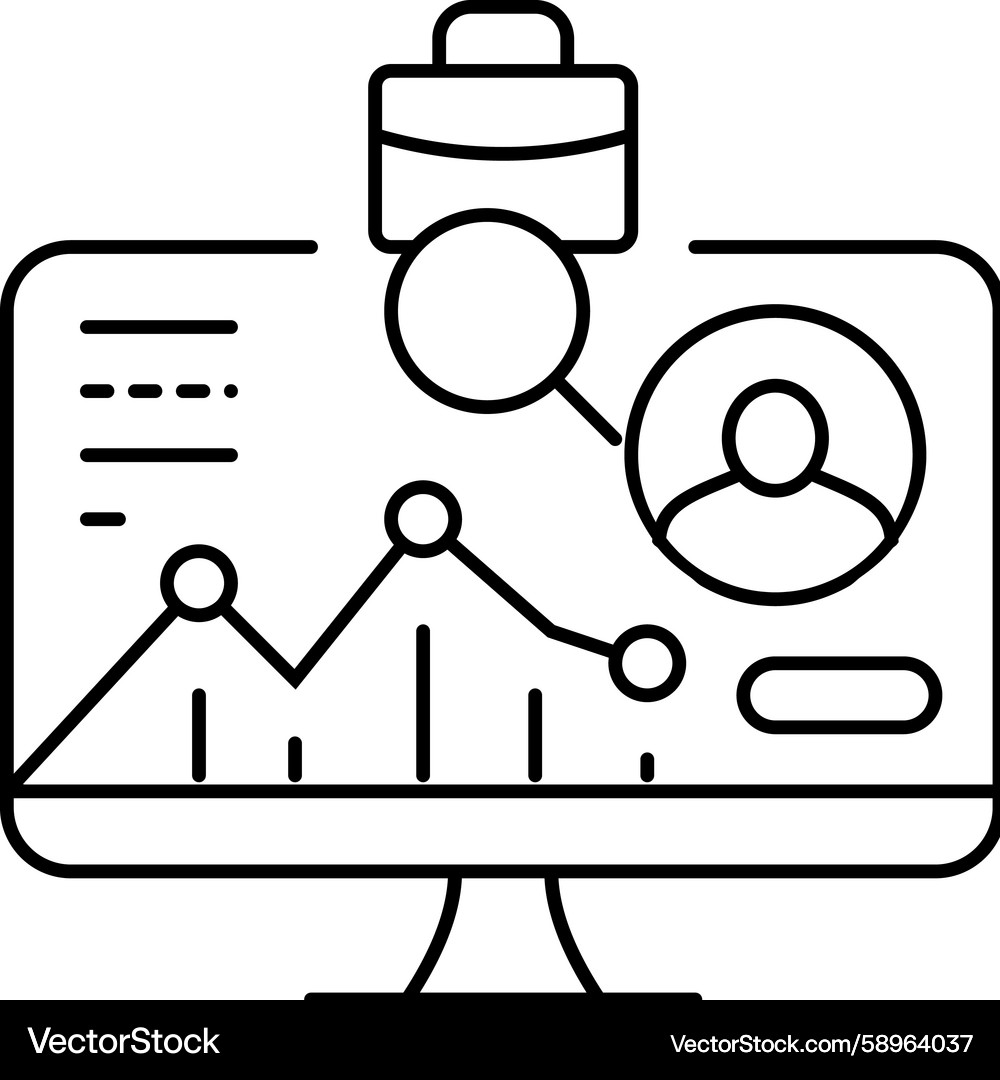 Data-Driven Recruitment Analytics Vector Image