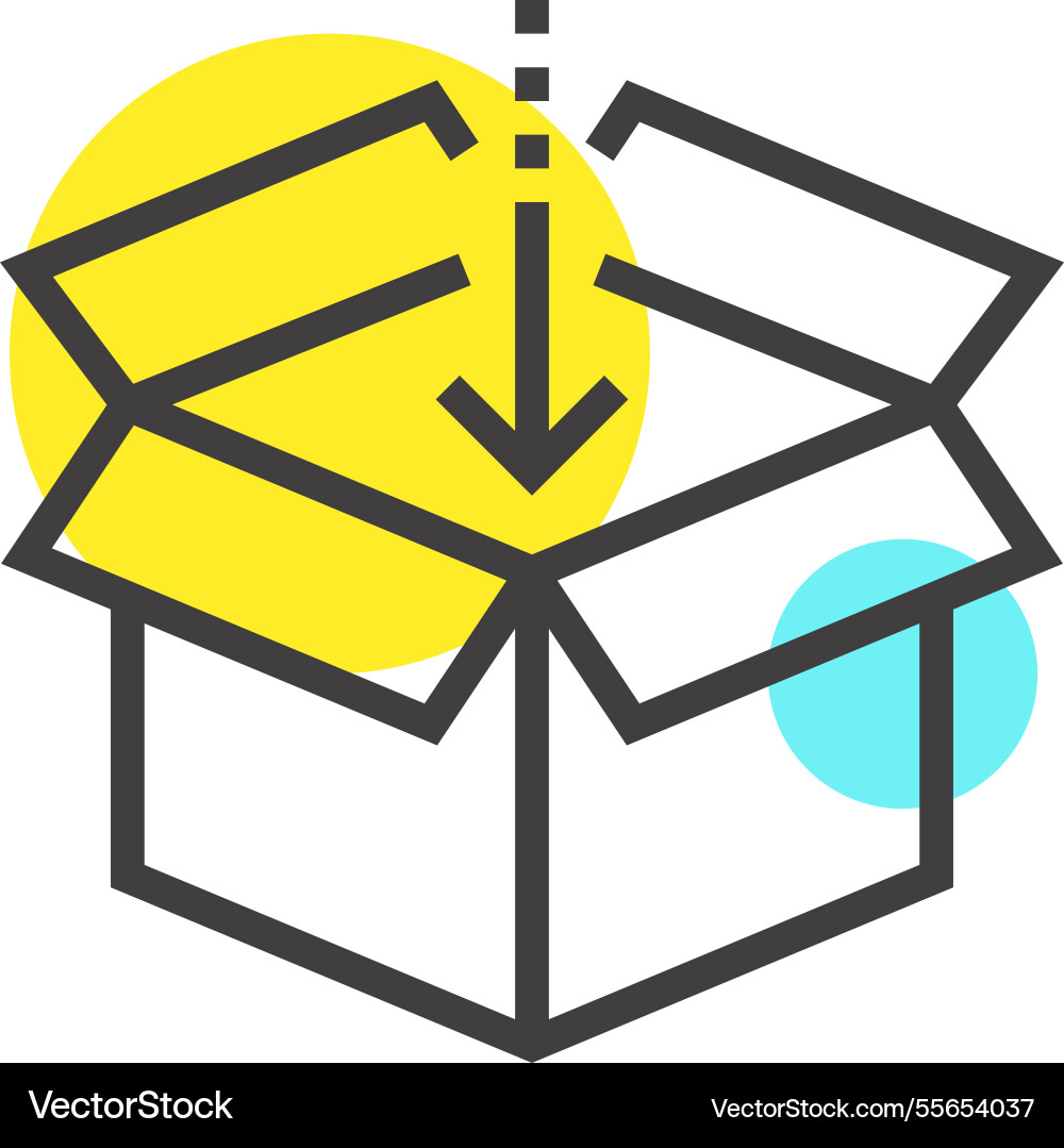 Data storage flat line web icon concept Data storage flat line web icon concept vector image