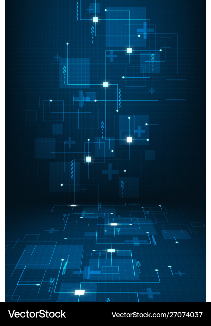 Digital Systems Network vector image