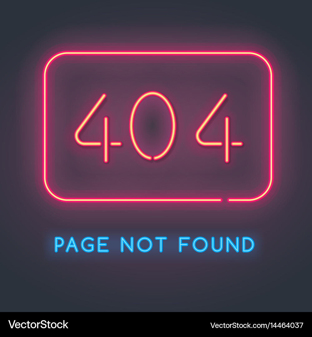 Error 404 page not found vector image