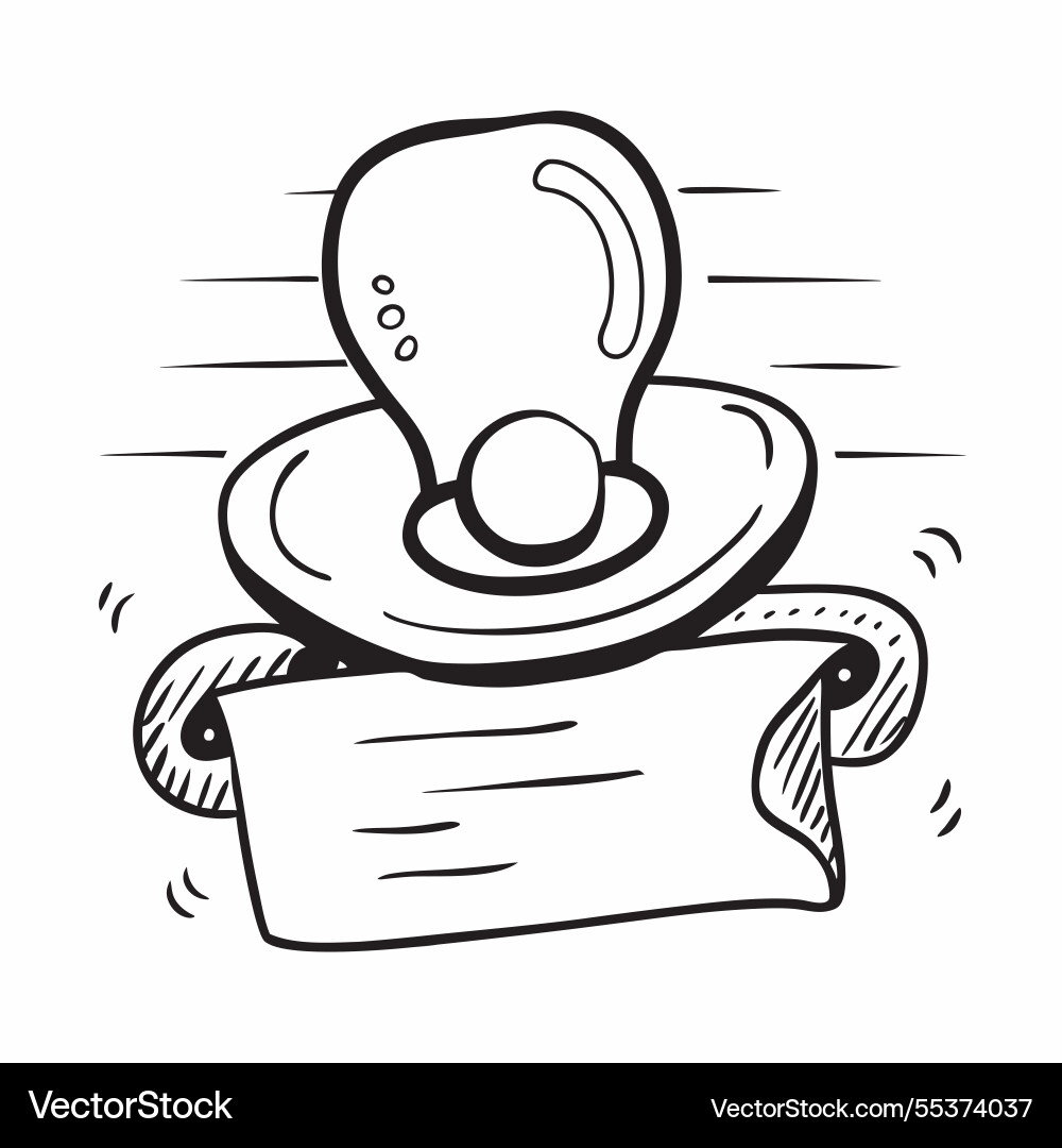 Flat design as pacifier icon with copy space vector image
