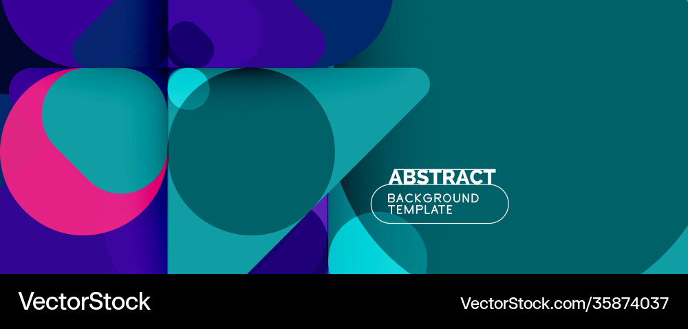 Flat geometric round shapes and dynamic lines Flat geometric round shapes and dynamic lines Vector Image